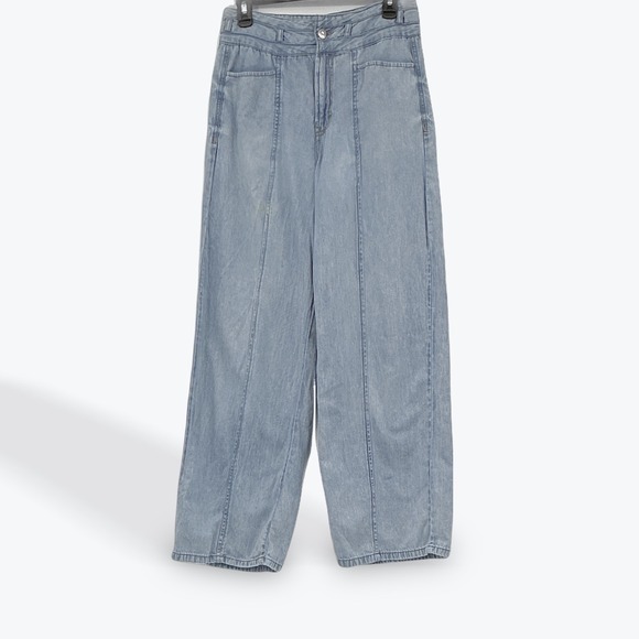 Kensie Jeans Denim - Kensie The Kaya High Rise Wide Leg Jeans Denim Womens Size 8 / 29 Light Blue